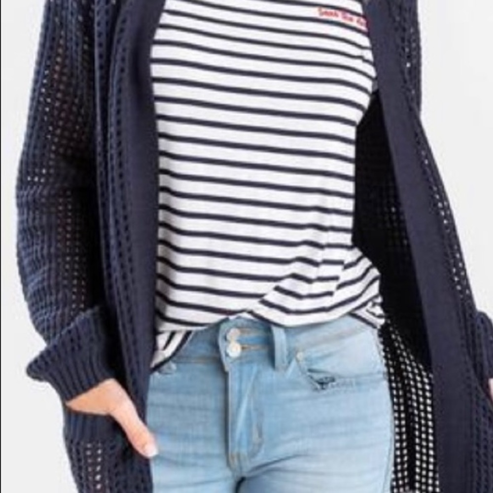 Francesca’s Collection Harpers Heritage front pocket cardigan size small - Picture 2 of 4